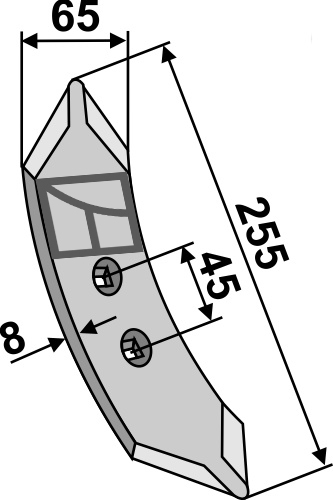 Various sweeps for cultivators shanks