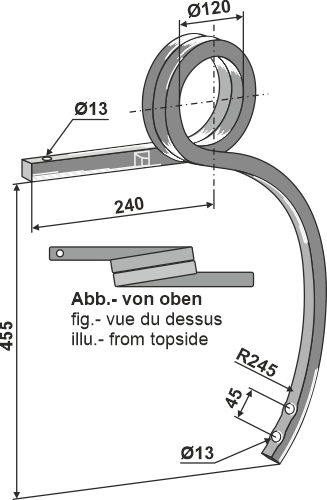 Gedrehte Schwergrubberstiele