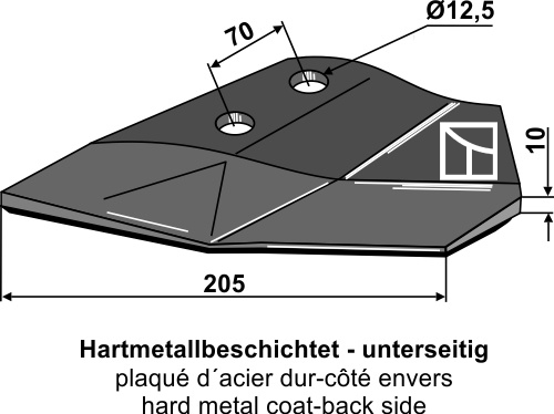 Ersatzflügel - links geeignet für: Lemken Thorit