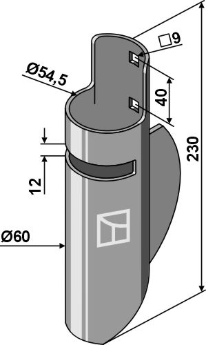Gleufschoen mondstuk geeignet für: Fliegl Sleepvoet voor mesttechniek