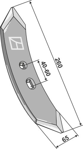 Grubberschar MF 260mm geeignet für: Kverneland