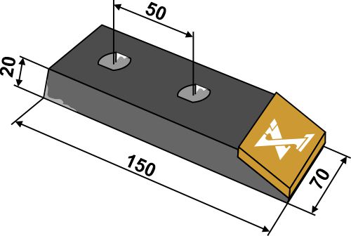 Scharspitze - Hartmetall geeignet für: Vogel und Noot carbide reinforced wearing parts 