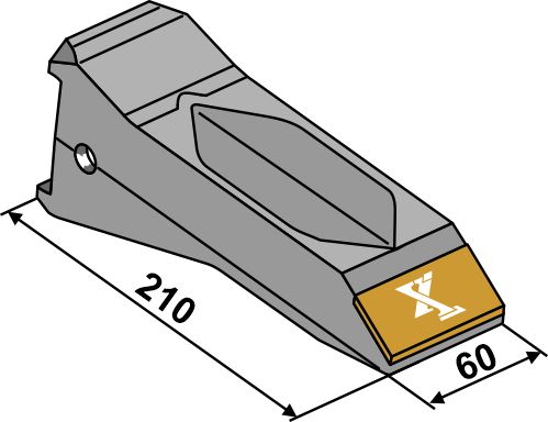 Scharspitze - Hartmetall geeignet für: Tye tungsten carbide reinforced wearing parts 