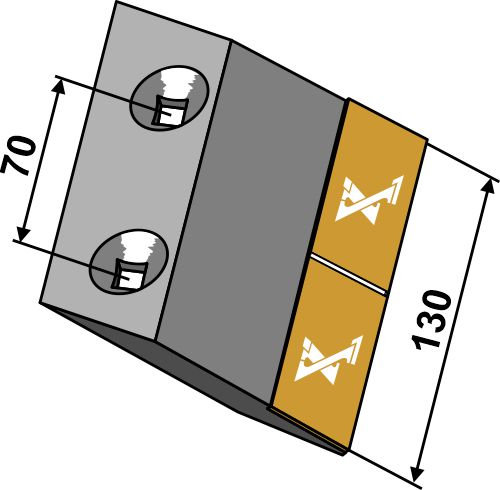 Schar - Hartmetall - rechts geeignet für: Tye tungsten carbide reinforced wearing parts 