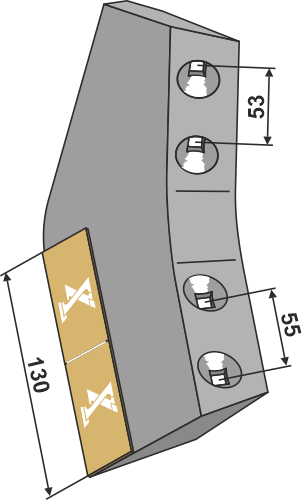 Schar - Hartmetall - links geeignet für: Tye tungsten carbide reinforced wearing parts 