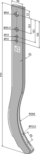 Schwergrubberstiele - 900mm