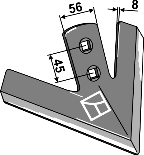 Gänsefußschar 245mm