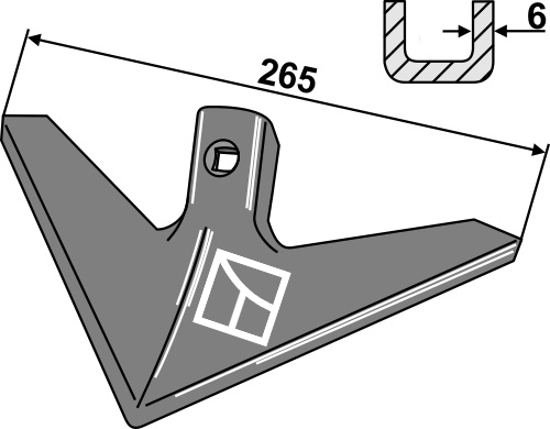 Gänsefußschar 265mm