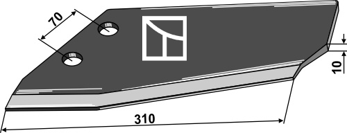 Ersatzflügel - modell Becker - verstärkte Ausführung, links geeignet für: Brix Grubberteile