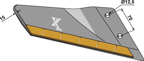 Ersatzflügel - Hartmetall - rechts geeignet für: Amazone / BBG - Grubberteile