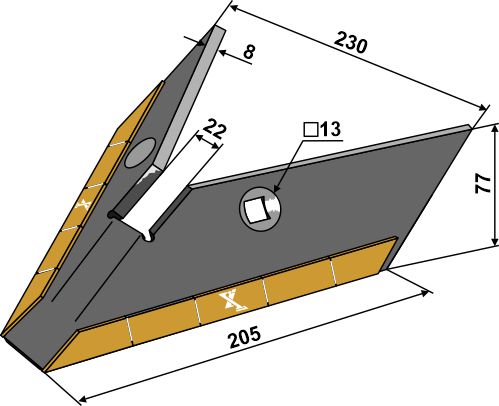 Scharflügel - Hartmetall geeignet für: Simba tungsten carbide reinforced wearing parts 