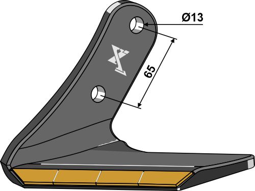 Ersatzflügel Hartmetall - links geeignet für: Amazone / BBG - Grubberteile