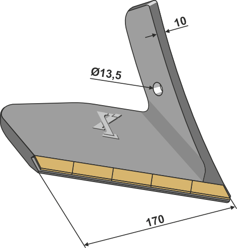 Ersatzflügel - Hartmetall - rechts