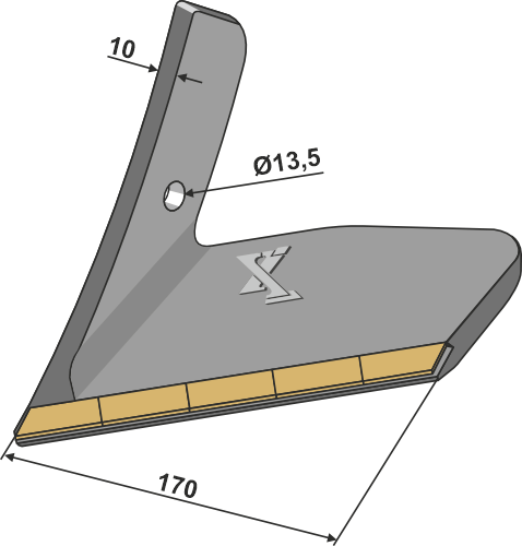 Ersatzflügel - Hartmetall - links geeignet für: Köckerling Topmix