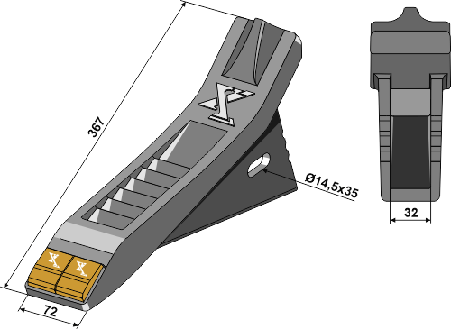 Scharspitze - Hartmetall