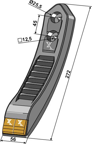 Scharspitze - Hartmetall geeignet für: Kuhn - Grubberteile