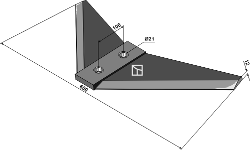 Flügelschar 600mm geeignet für: Amazone / BBG