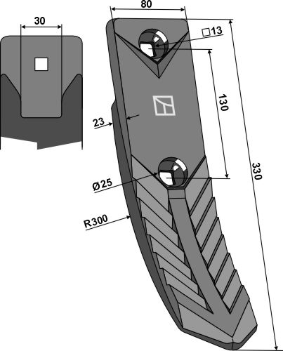 Scharspitze geeignet für: Lemken Karat Grubberteile
