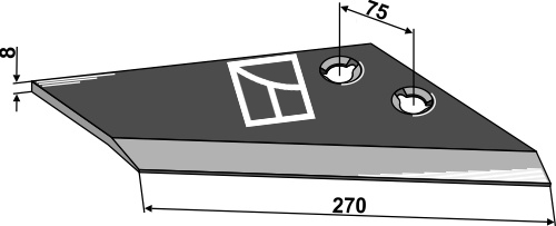 Ersatzflügel - modell Landsberg-Pöttinger, rechts geeignet für: Pöttinger - Grubberteile