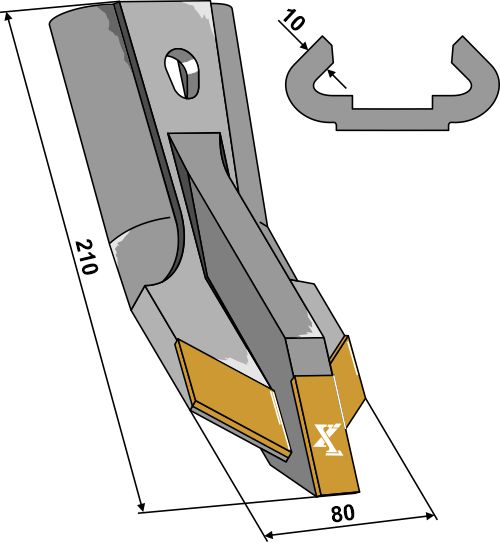 Wechselspitze - Hartmetall geeignet für: Nichols tungsten carbide reinforced wearing parts 