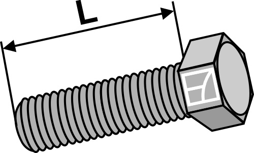 Śruby z łbem szcześciokątnym, galwanicznie ocynkowane - M10x1,5