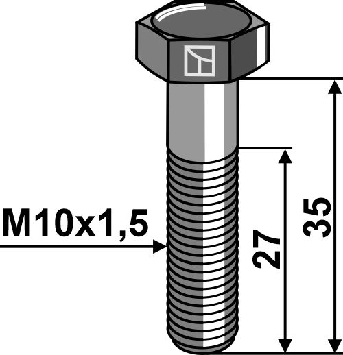 Sechskantschraube M10 ohne Mutter