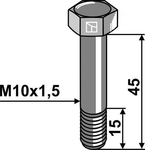 Abscherschraube M10 ohne Mutter geeignet für: Lemken