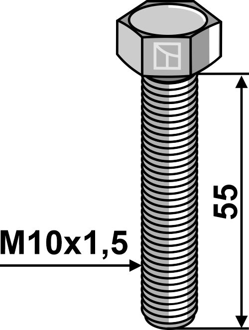 Sechskantschraube M10x1,5x55 ohne Mutter
