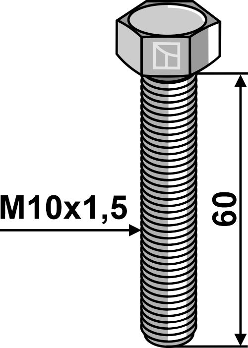 Sechskantschraube M10x1,5x60 ohne Mutter