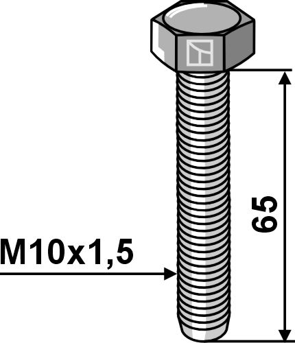 Schraube M10x1,5 - Verzinkt - 8.8