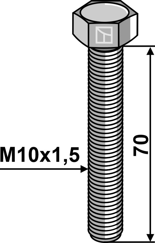 Sechskantschraube M10x1,5x70 ohne Mutter