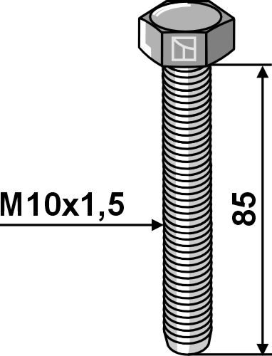 Schraube M10x1,5 - Verzinkt - 8.8