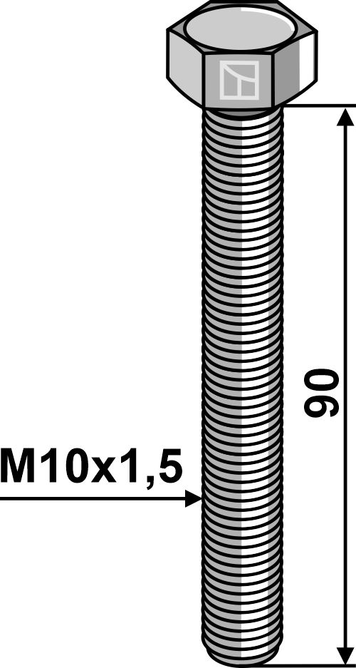 Sechskantschraube M10x1,5x90 ohne Mutter