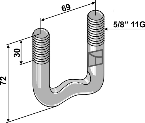 Bügelschraube 5/8'' 11G