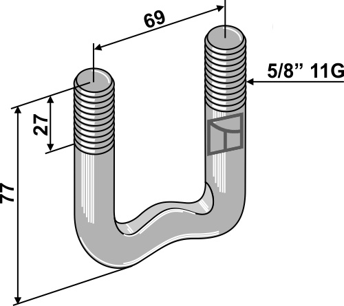 Bügelschraube 5/8'' 11G