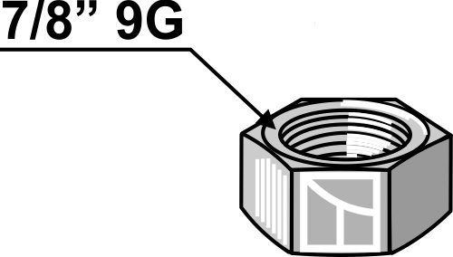 Mutter 7/8'' 9G