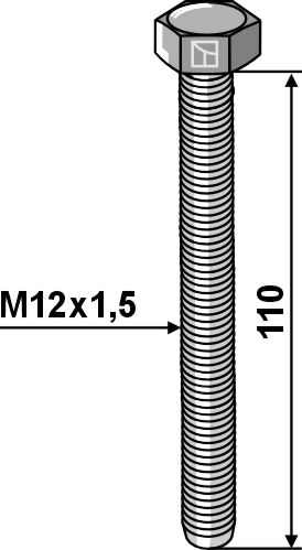 Schraube M12x1,5 - Verzinkt - 8.8