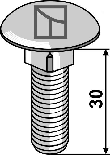 Saucer-head screws - galvanized - M12x1,75