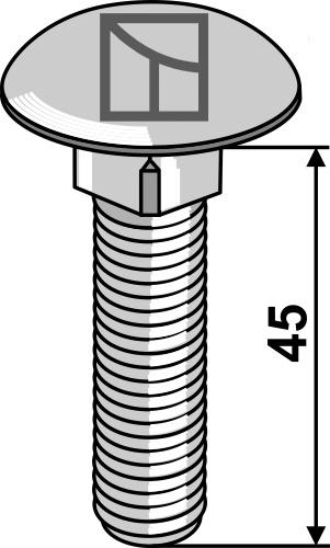 Saucer-head screws - galvanized - M12x1,75