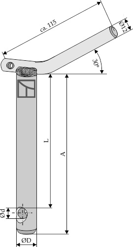 Cavilhas para os braços inferiores