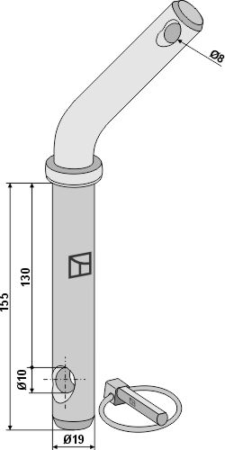 Steckbolzen mit abgebogenen Griff