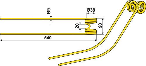 Schwaderzinken Ø9 geeignet für: Niemeyer Schwaderzinken
