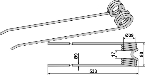 Schwaderzinken geeignet für: Stoll Dents andaineur