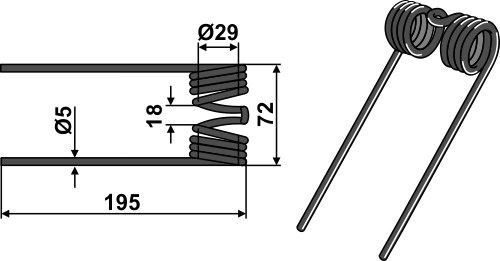 Pick-Up Zinken geeignet für: Welger Pick-up tines