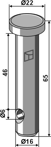 Bolt Ø16x60 geeignet für: Kverneland Bolte, møtrikker og sikrings dele