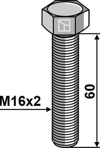 Шестигранные болты DIN933 - M16x2