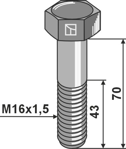 Śruba M164x1,5 - 8.8 geeignet für: Kverneland Śruby, nakrętki i elementy zabezpieczające