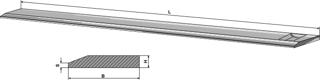 Lâminas para carregador frontal HARDOX 500 - Largura 150