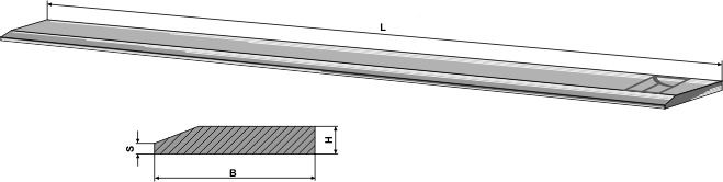 Cuchillas para cargador frontal HARDOX 500 - Ancho 160