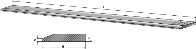 Schürfschienen HARDOX 500 - Breite 120